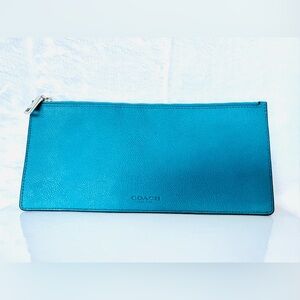 Coach Turquoise Leather clutch
